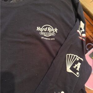 Black Friday Sale Hard Rock Atlantic City Black Long Sleeve Shirt